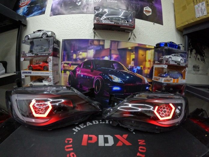 Headlights Subaru Impreza WRX LED DRL Switchback 08-2014