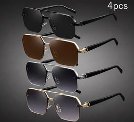 4 brand new sunglasses. All plastic but brand new