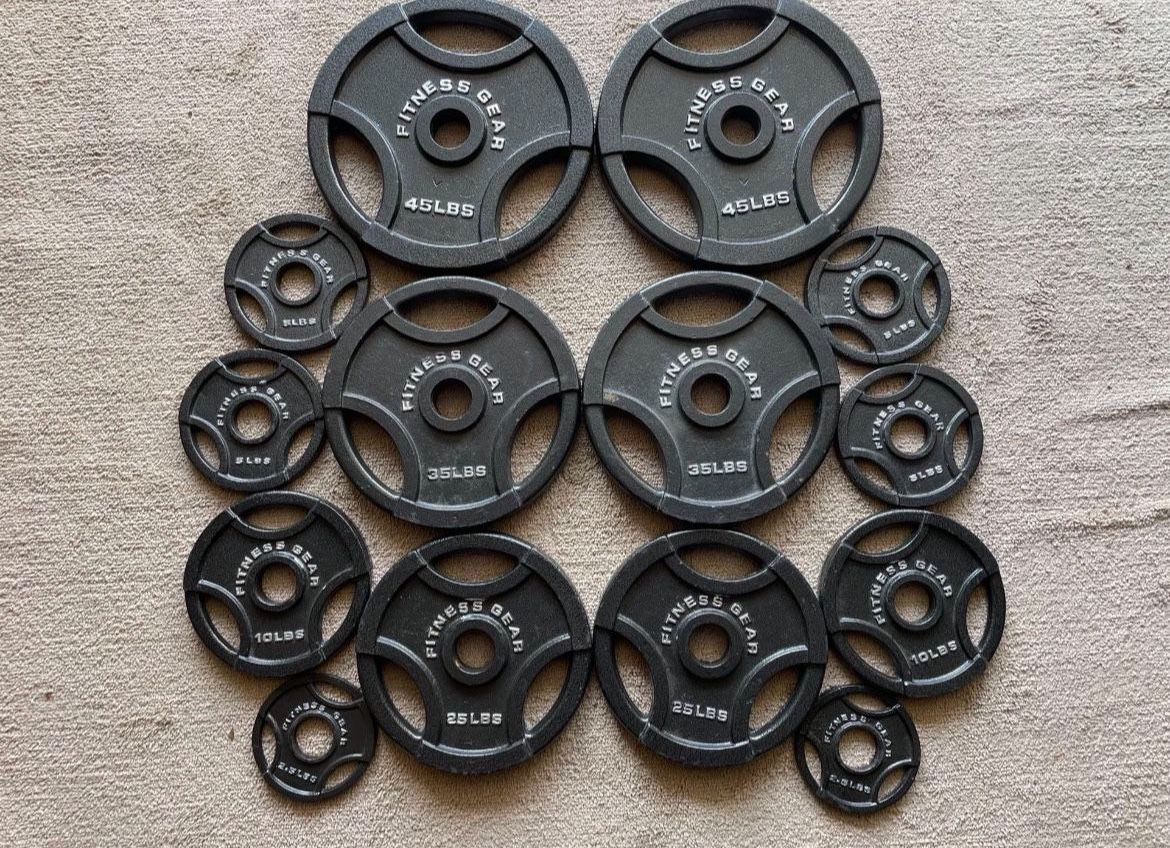 New! Olympic Weight Plate Set 255 lbs