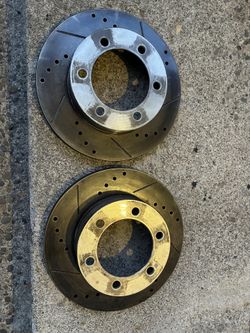 1st Gen Tacoma Front Drilled And Slotted Brake Rotors.