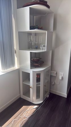 Bar and storage shelves like new with LED light