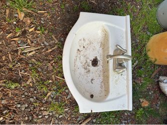 Drop in vanity sink with faucet
