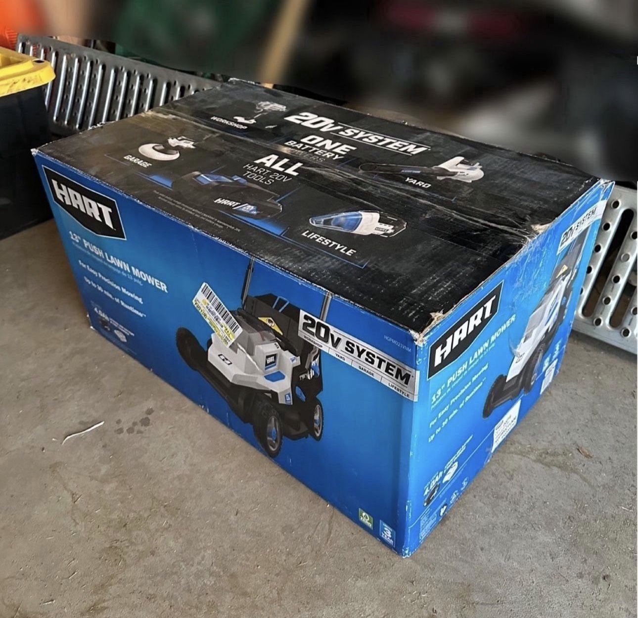 HART 20-Volt 13-inch Electric Push Mower Lawn Mower Electric Mower