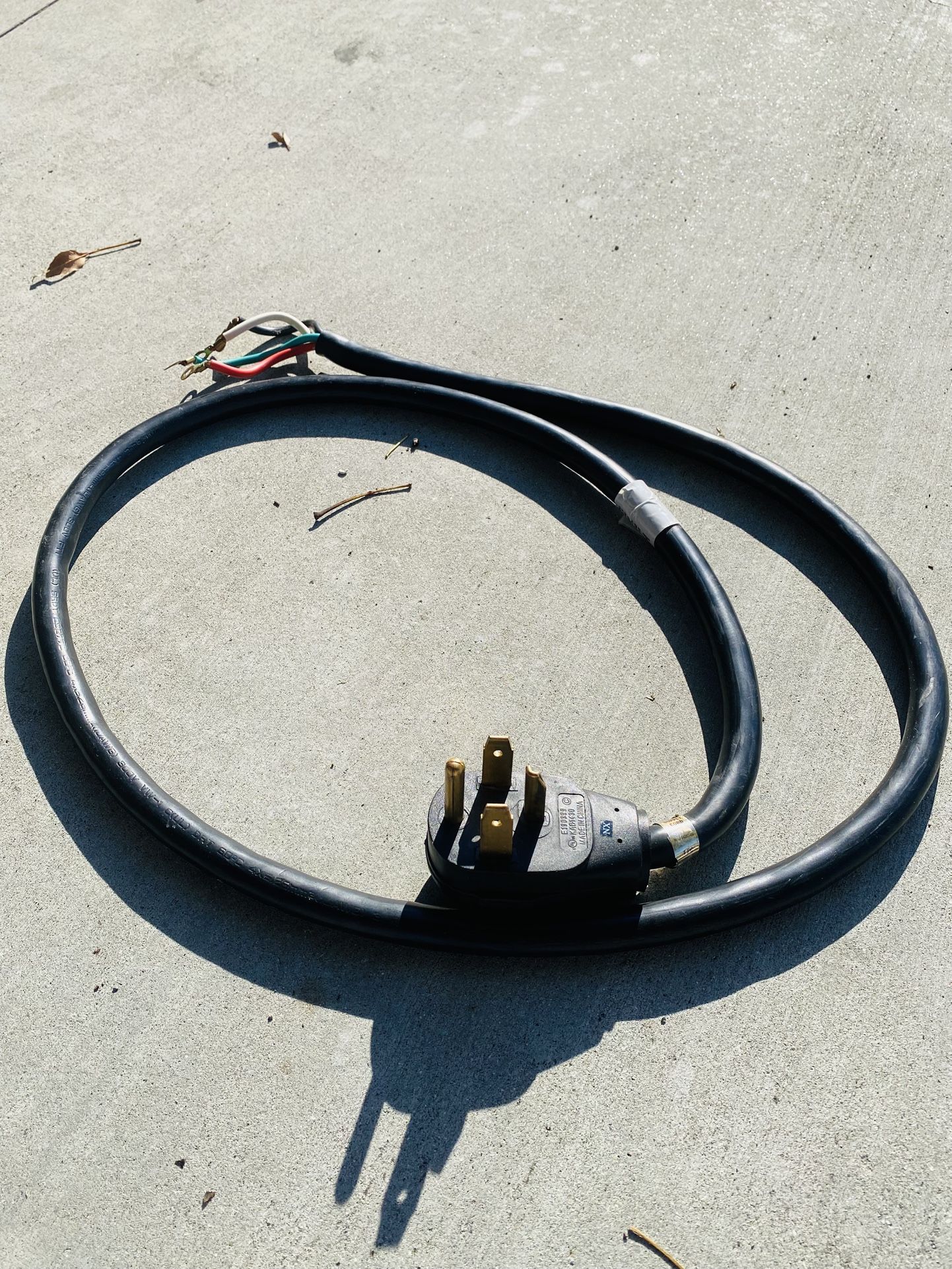 Electric Dryer cord. See description.