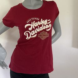 T-shirt Size Jr Size L Color Dark Red 60% Cotton Harley Davidson 