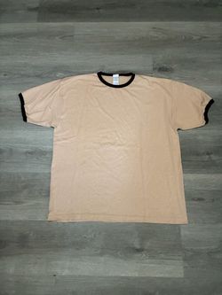 Men’s Tan/Brown Cotton Ringer Shirt