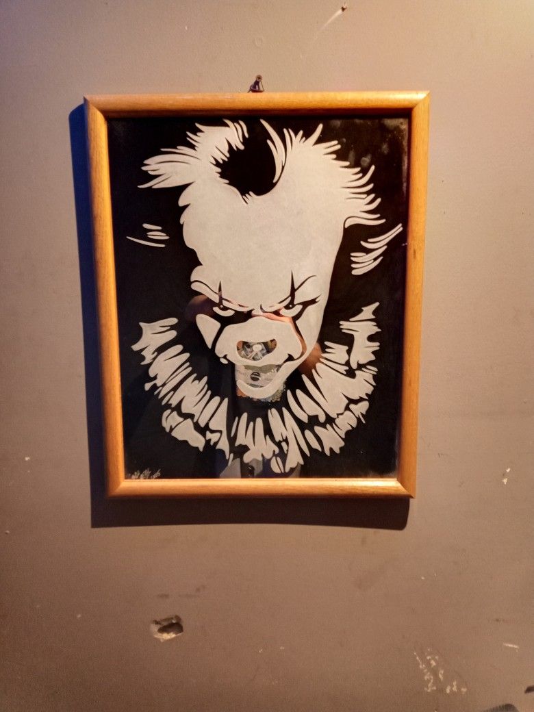 Hand Engraved Pennywise Mirror