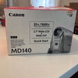 Canon MD140 Mini DV Camcorder – Complete Kit in Original Box