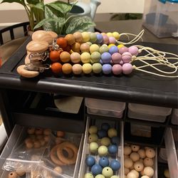 Boho Rainbow Pacifier Clip