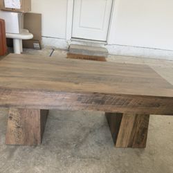 Dark Wood Coffee Table 