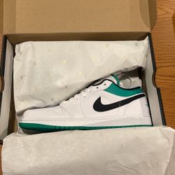 Jordan 1 Low White Lucky Green Black