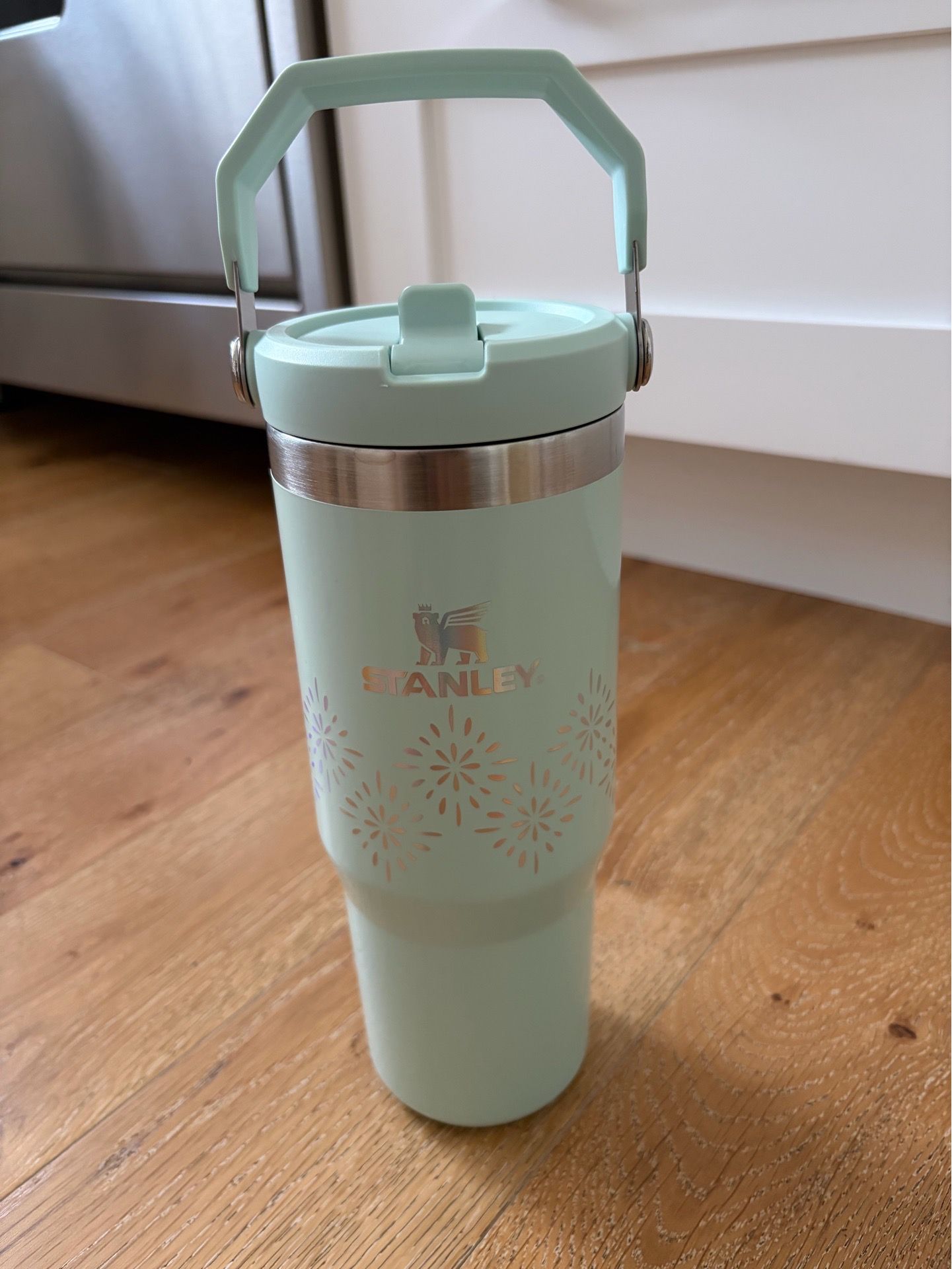 Stanley IceFlow Flip Straw Tumbler 30oz Seaglass Plume Floral Decal