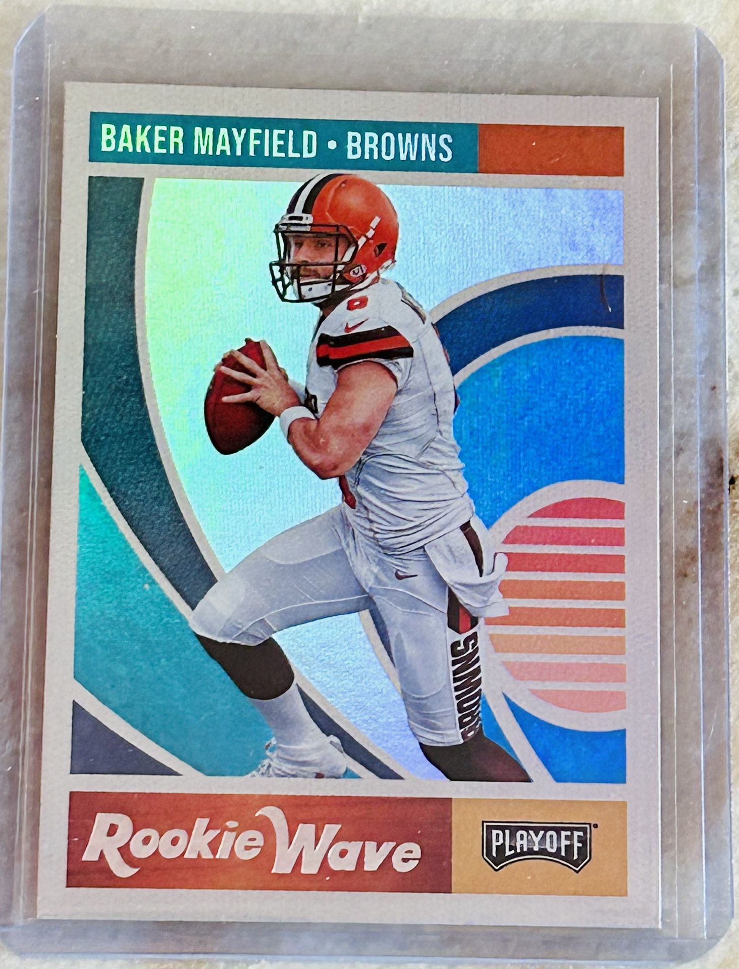NFL Baker Mayfield 2018 Panini Playoff Rookie Wave Insert Rookie Card