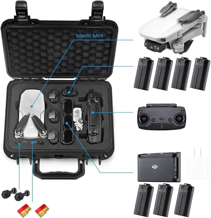 DJI Mini SE Camera Drone Combo Kit (Batteries x3 + Waterproof Hardcase) 