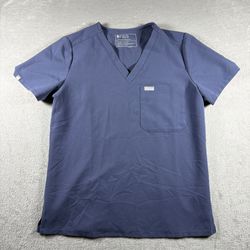 Figs Catarina Scrub Top Women’s Small Blue Catarina PO# 2704 Nurse Medical #2507