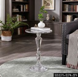 Clear Acrylic Round End Side Table