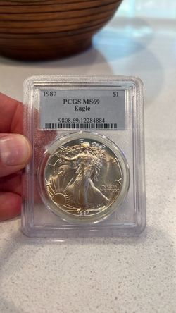 1987 American Silver Eagle PCGS MS69 - Beautiful Toner