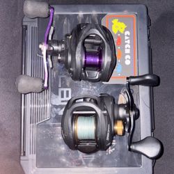 Two Bait Caster Reels