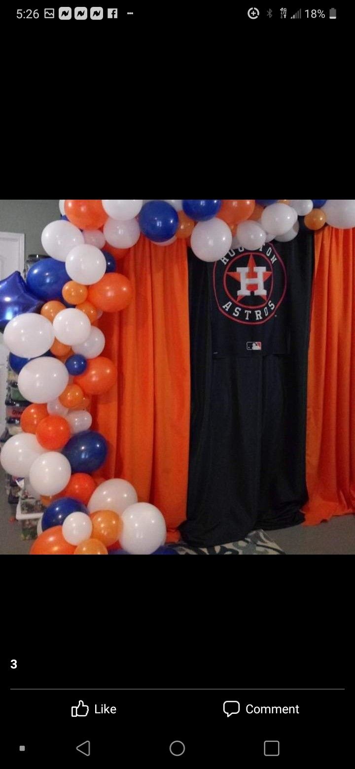 Astros baseball balloon decorations /globos