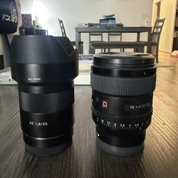 Sony 24mm 1.4 GM And 55mm 1.8 Zeiss lens