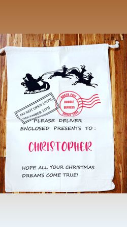 Personalized Santa Bags