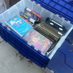 Box Of Vintage VHS Tapes 