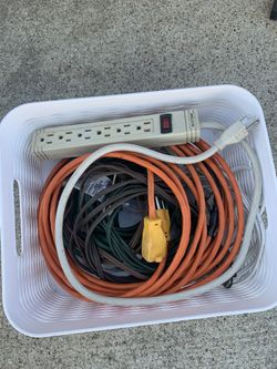 Basket Of Extension Cords 