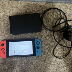 Nintendo Switch Video Game Console with Joycons, Dock, Charger, Cable