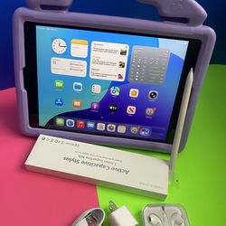 Apple iPad 9th Generation (10.2” Retina | Touch ID | iOS 29) – 64GB – Excellent Condition – With Pen & Accessories