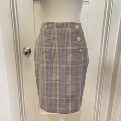 Plaid Pencil Skirt