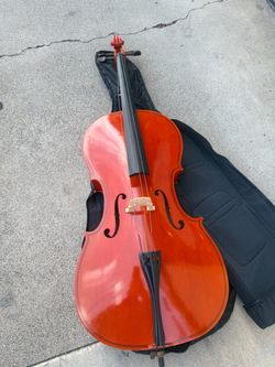 Cello with Bow and Gig Bag
