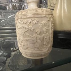 Antique Hand Carved Bone Snuff Bottle 