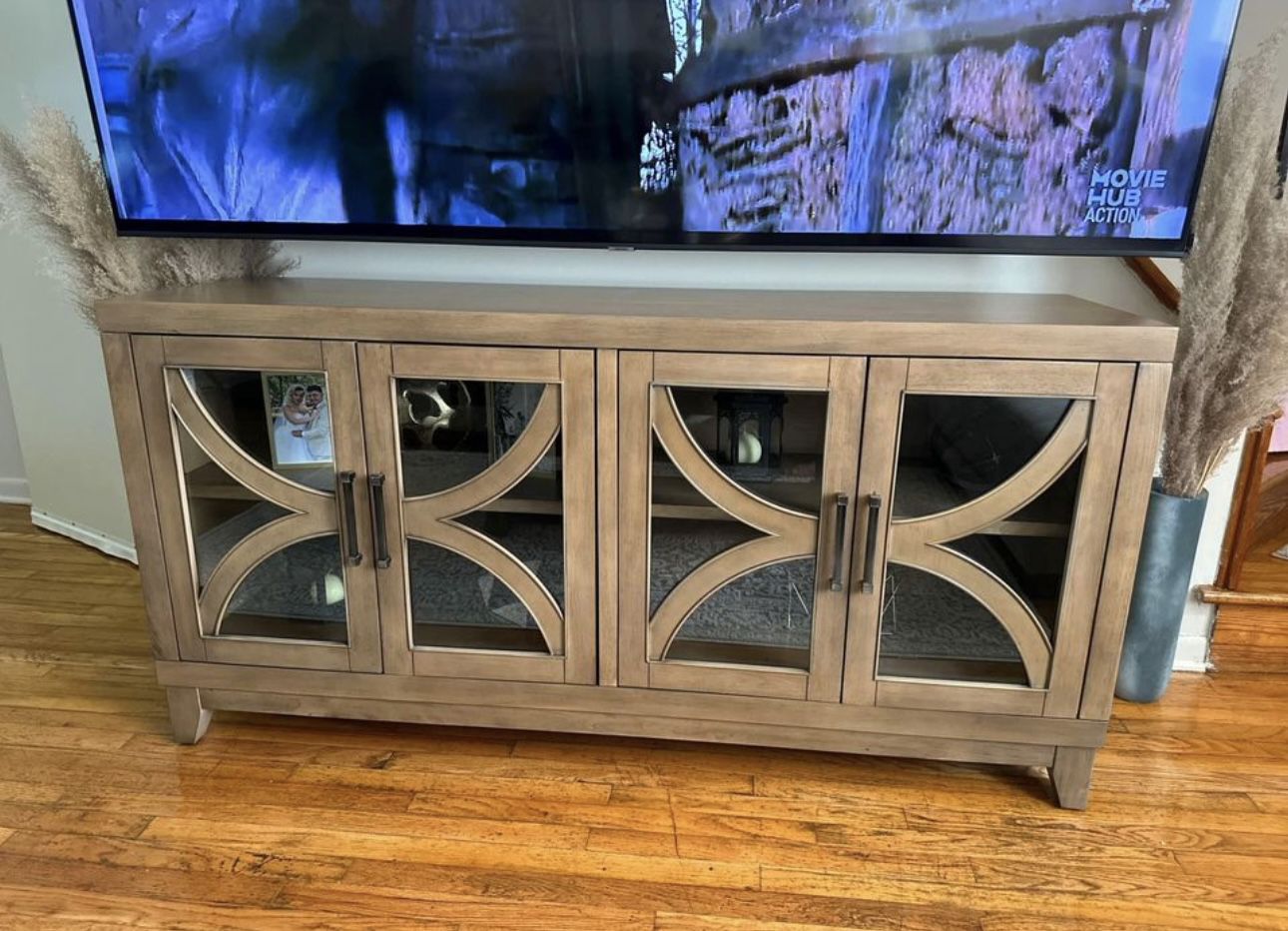 Like new tv stand/ decor stand. Real wood