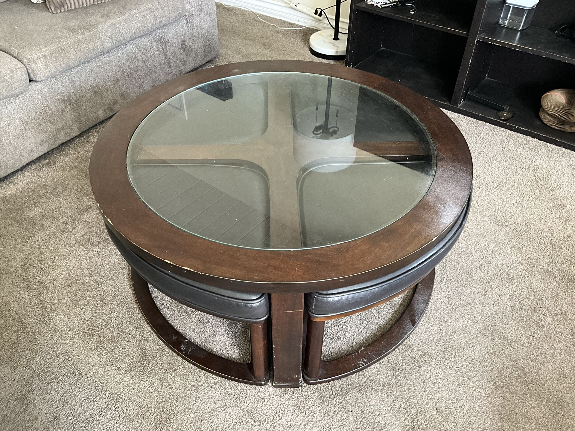 Wood & Glass Coffee Table