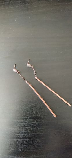 925 sterling silver rose gold earrings