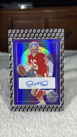 2024 Leaf Pro Set Joe Montana Purple Foil Auto numbered 1 of 10