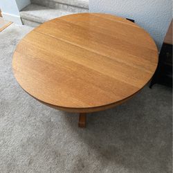 36” Round Solid Wood Coffee Table