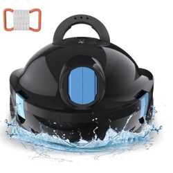 Cordless Robotic Pool Cleaner Automatic Vacuum - 90 Mins Runtime, Powerful Suction