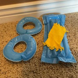 Vintage Barbie Blowup, Floaties And Towel