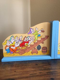 Vintage Disney Snow White & The Seven Dwarfs Bookends