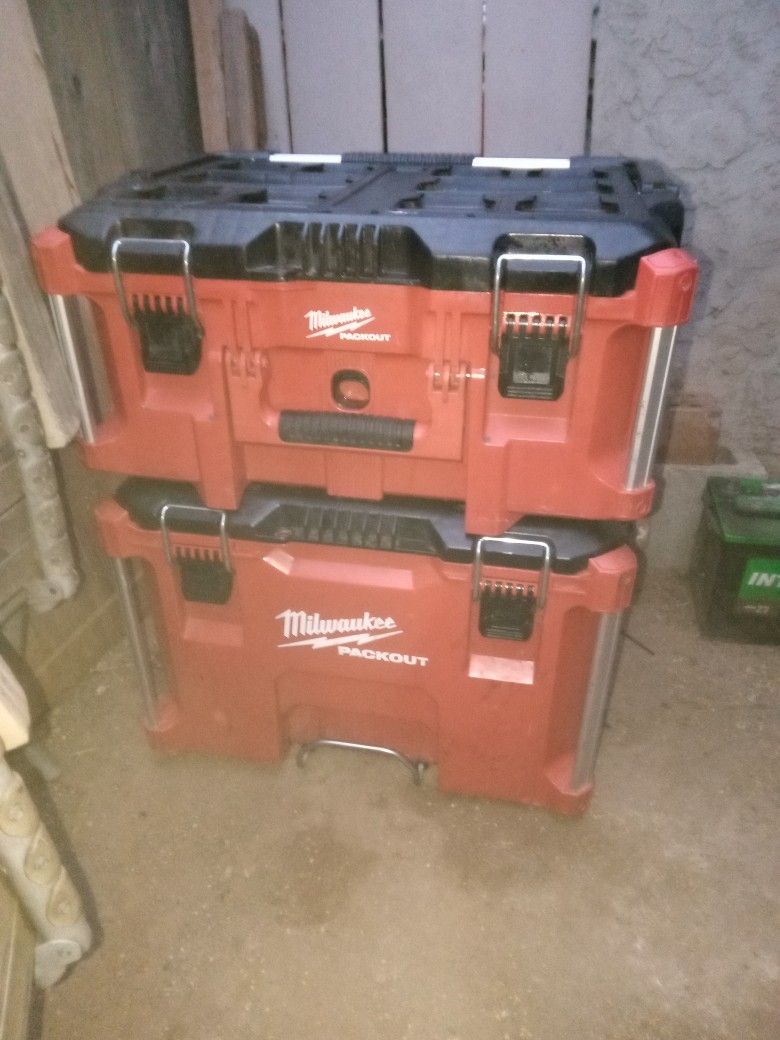 Two Packout Boxes + 1 Hardware Box