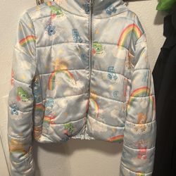 Care Bears Women’s Or Teens Puffer Jacket Size Medium 