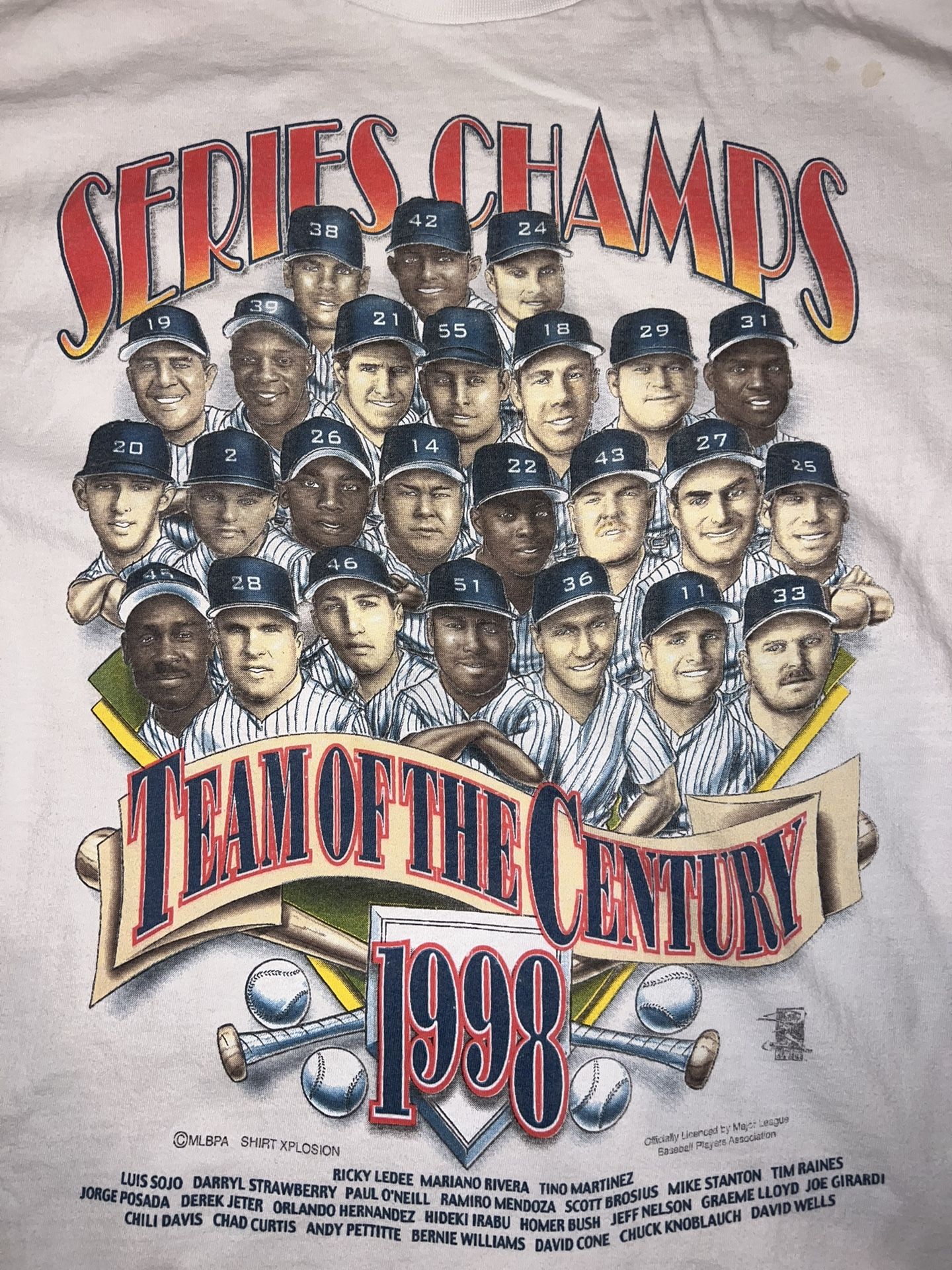 1998 New York Yankees World Series Champs Cartoon Crewneck