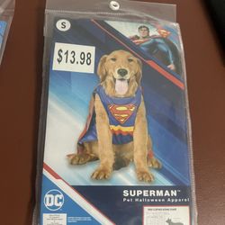 Dog Costume Superman Wonder women 