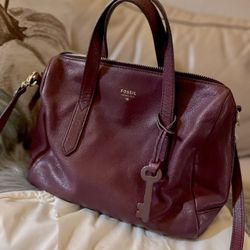 $5 Off Leather Fossil Bag