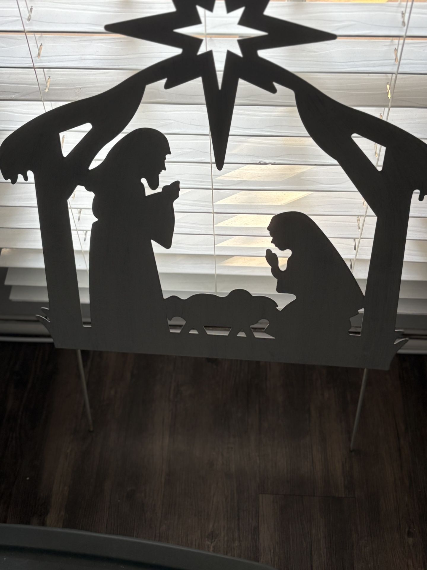 Nativity Yard Metal Sign