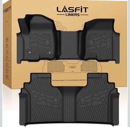 All Weather Floor Mats 2019-2026 Chevy Silverado GMC Sierra Crew Can with Bench Seat Front