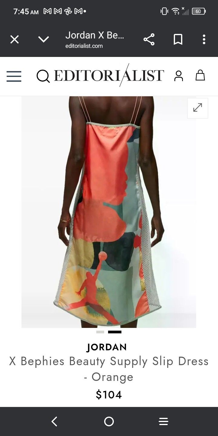 Jordan's X Bephies Beauty Supply Slip Dress - Orange
