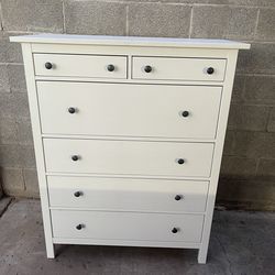 Ikea Hemnes Solid Wood Tall White Dresser