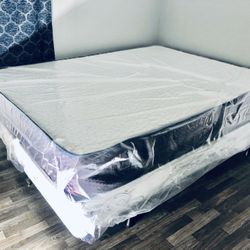 Queen Size 11”Thick with Box Spring Delivery 🚚 Available 